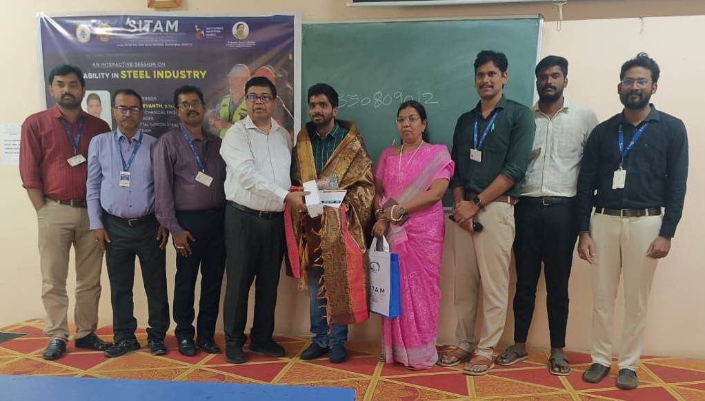 The Department of Mechanical Engineering, SITAM, organized an expert talk and interactive session on “Sustainability in Steel Industry”.